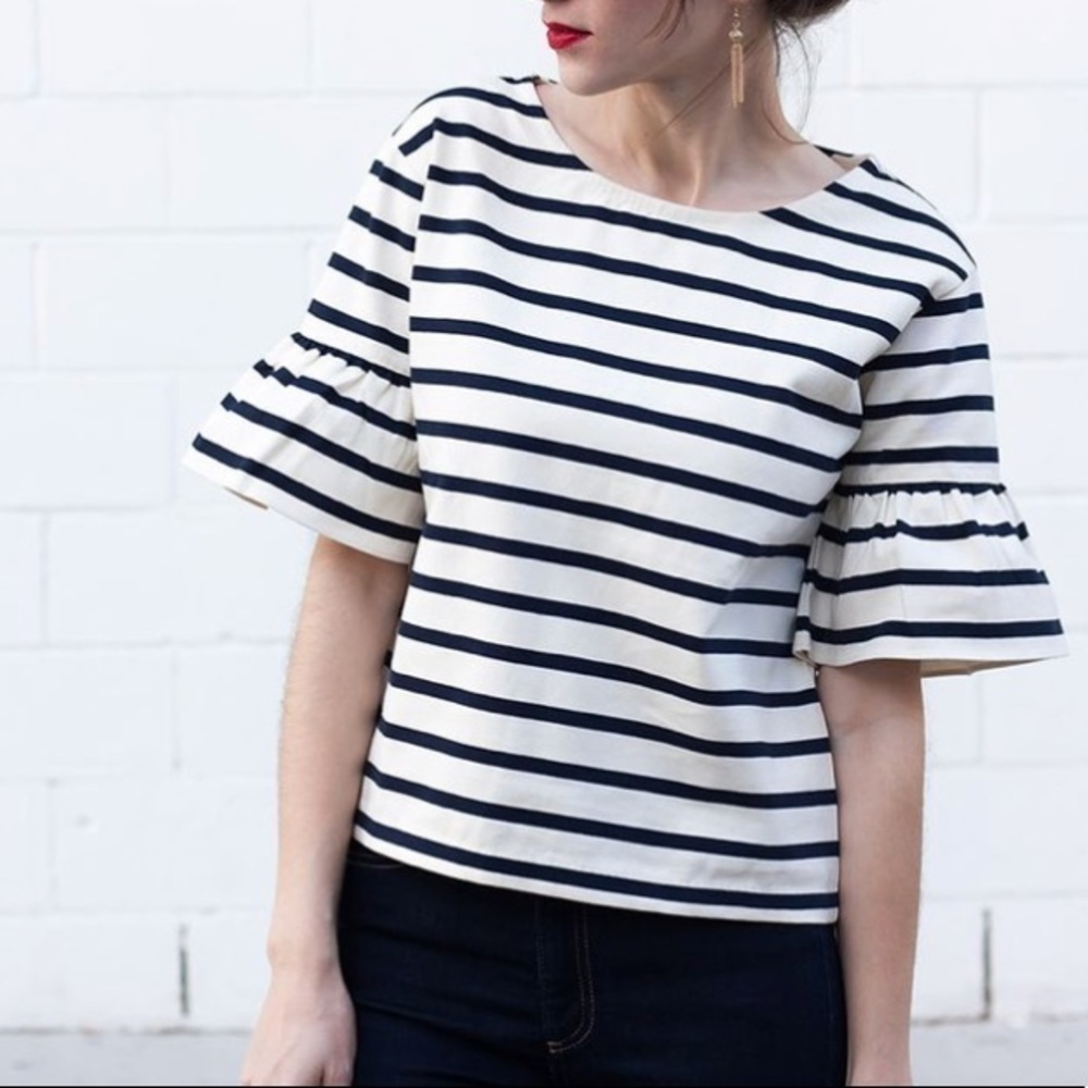 J.Crew Ruffle Sleeve Top - Picture 6 of 7